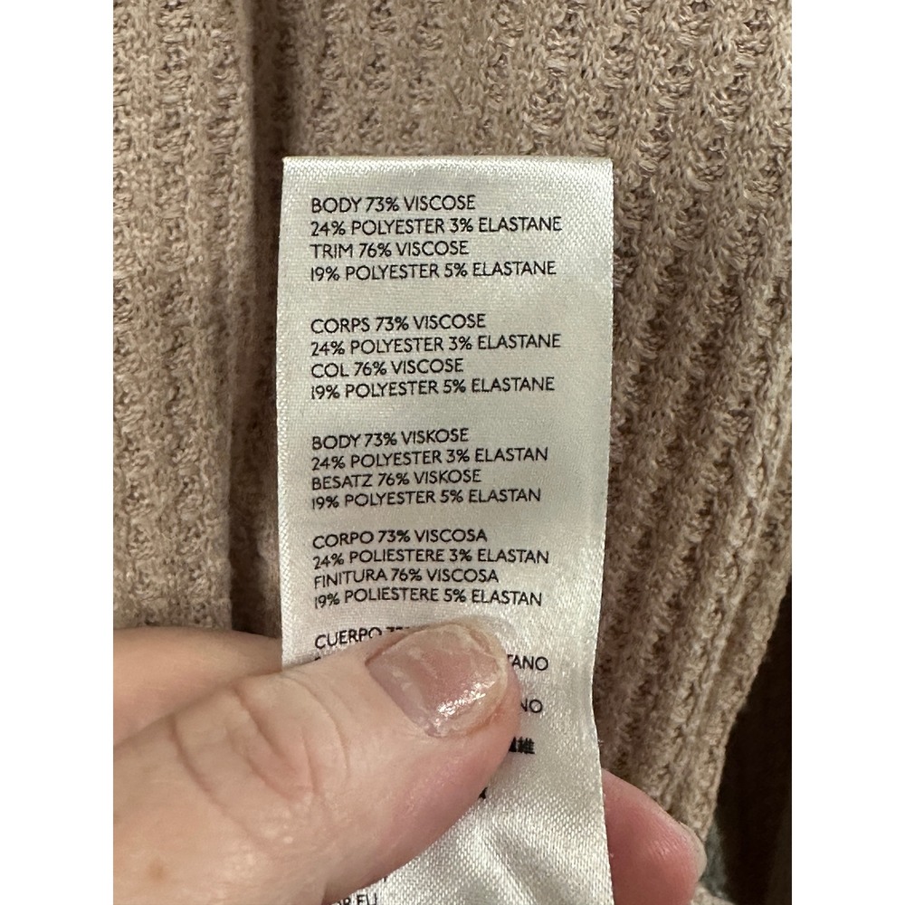 We The Free Free People North Shore Thermal Waffle Scoop Neck Oversized Small - Picture 3 of 5